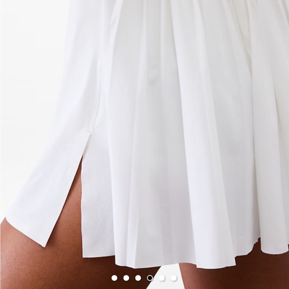 Athleta Match Point Pleated White Tennis Dress - Picture 4 of 7